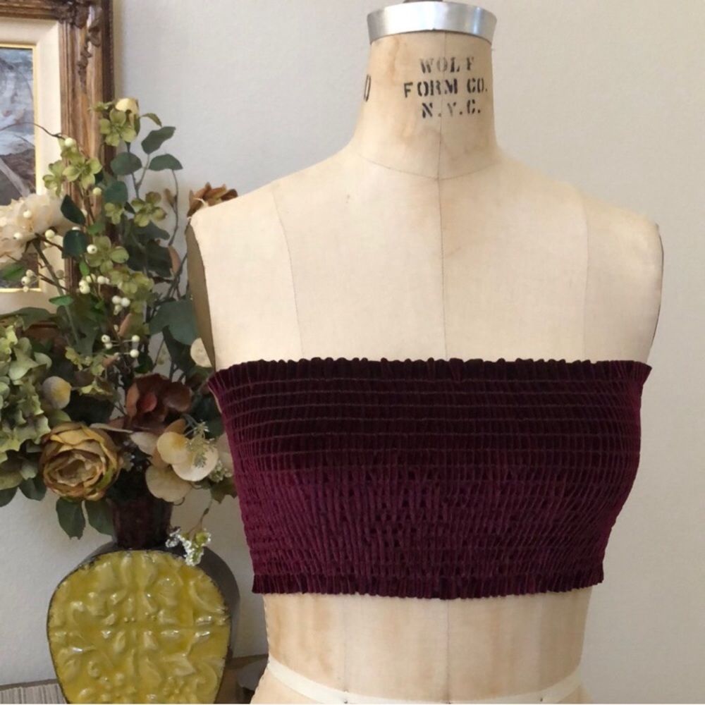 Emma and Sam velvet tube top